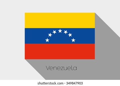 A Flag Illustration with Shadow of Venezuela
