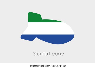 A Flag Illustration of Sierra Leone