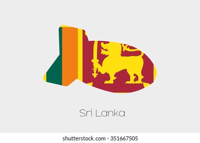 A Flag Illustration of Sri Lanka