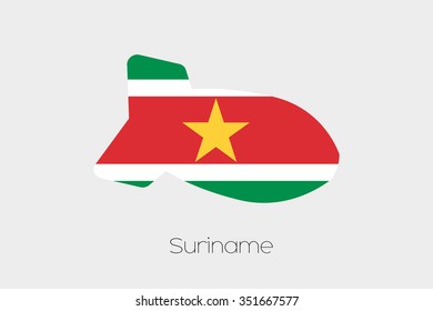 A Flag Illustration of Suriname