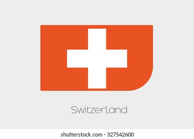 A Flag Illustration of Switzerland