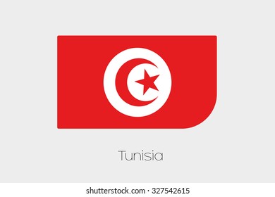 A Flag Illustration of Tunisia