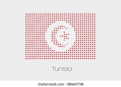 A Flag Illustration of Tunisia