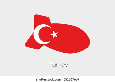 A Flag Illustration of Turkey