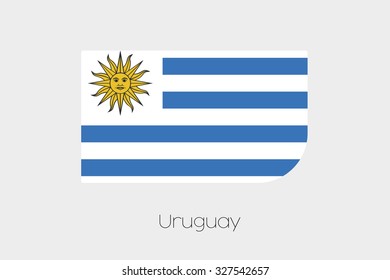 A Flag Illustration of Uruguay
