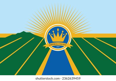 Flag of Imperial County California vector eps 8