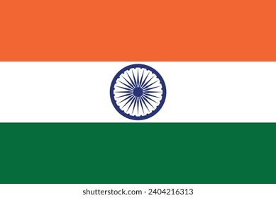 Flag of India. India Day. Vector illustration