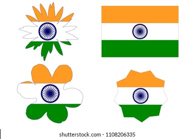 Flag of India, forms of various colors