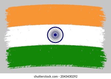 Bandera de la India al estilo de grunge.