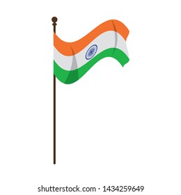 flag of india icon cartoon vector illustration graphic design