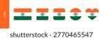 Flag of India icon set