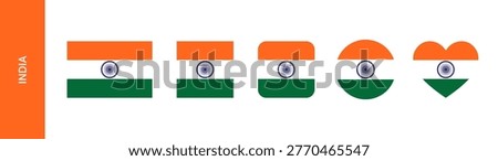 Flag of India icon set