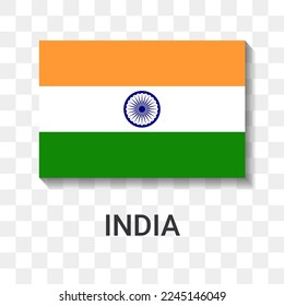 Flag of India Icon Vector Illustration