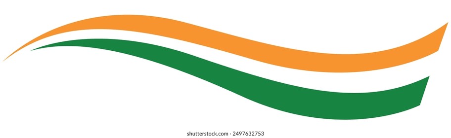 Flag of India illustration wave style