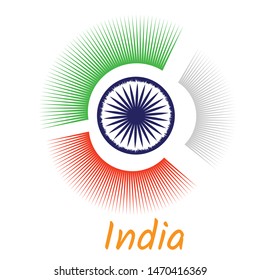 Flag of India, Independence day of India, typography for print or use as poster, card, flyer or T shirt
