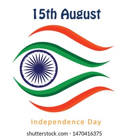 Flag of India, Independence day of India, typography for print or use as poster, card, flyer or T shirt