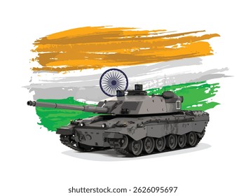 Flagge Tank Symbol Art Design Vektor Vorlage
