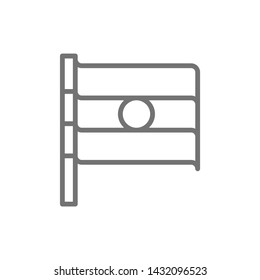 Flag of India line icon.