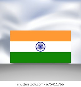 Flag of india on background. Vector illustration