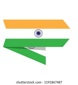 Flag of India on a label