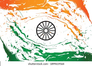 Flag of India republic day of India vector flag of India vector illustration.