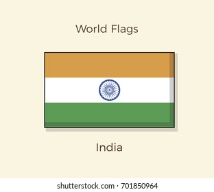 Flag of India. Vector icon design