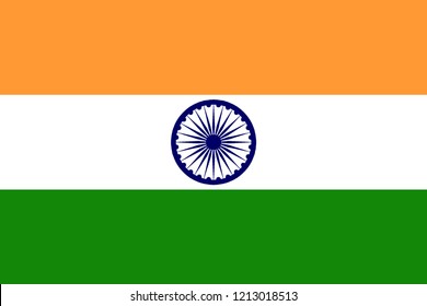 Flag of India vector illustration