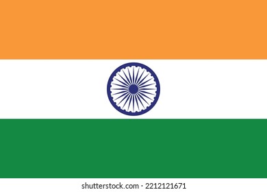 Flag of India vector illustration