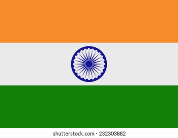 Flag of India vector illustration