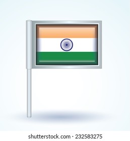 Flag of India, vector illustration