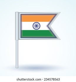 Flag of India, vector illustration