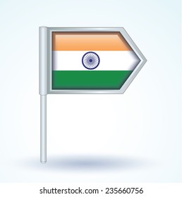 Flag of India, vector illustration
