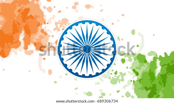 Flag India Vector Illustration Ashoka Chakra Stock Vector (Royalty Free ...