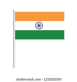 Flag of India.India Icon vector illustration,National flag for country of India isolated, banner vector illustration. Vector illustration eps10.
