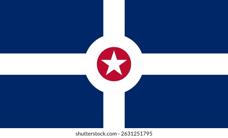 Flagge von Indianapolis, 16:9 Format, Indianapolis Flagge