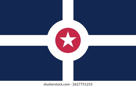 Bandeira de Indianápolis, estado dos EUA