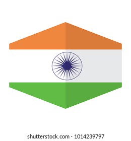 flag of India,vector illustration of India flag, official colors and proportion correctly. National Flag of India, A Flag Illustration within a Sign of the country of India.
