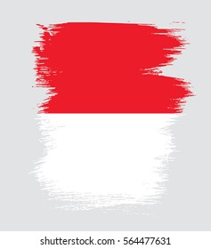 Flag of Indonesia, brush stroke background