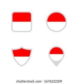Flag of Indonesia Icon : Suitable for Country Theme, Infographics and Other Graphic Related Assets.