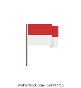 flag of Indonesia icon. vector illustration