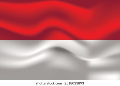 Flag of Indonesia. Indonesian national symbol in official colors. Template icon. Abstract vector background.