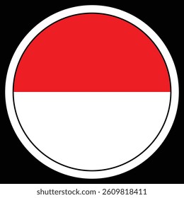 flag of indonesia, isloated with black background
