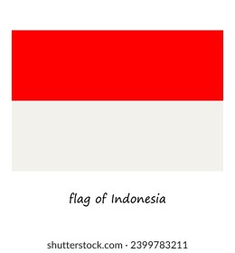 The flag of Indonesia is made in a flat style, isolated on a white background. the national symbol of Indonesia. stock vector illustration. EPS 10.