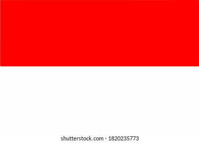 Bandera de Indonesia. Colores oficiales y proporción correctamente. Bandera nacional de Indonesia. Ilustración vectorial. EPS10