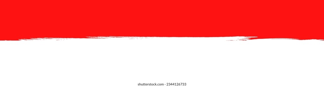 Flag of  Indonesia with paintbrush effect for banner background. Red and white background very useful for banner