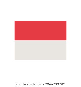Flag Indonesia. Pixel art. Stickers design.  Isolated vector illustration. 