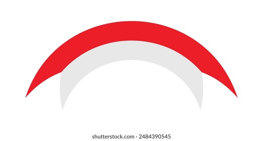 Flag of Indonesia ribbon vector