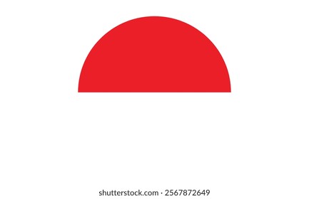 flag of Indonesia, Round Indonesia flag icon.