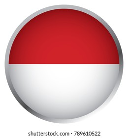 Flag of Indonesia (Round icon)