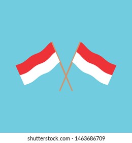 Flag of Indonesia, vector illustration